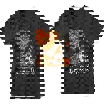 Happy Fall Yall Gnomes Pumpkin Autumn Vibes Thanksgiving Youth T-shirt - Thegiftio
