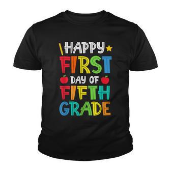 Happy First Day Of 5Th Grade Back To School For Boy Girl Youth T-shirt - Thegiftio UK