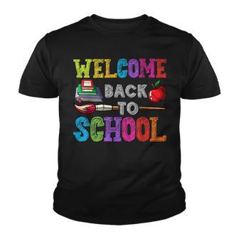 Happy First Day Of School Teachers Back To School Students Youth T-shirt - Thegiftio UK