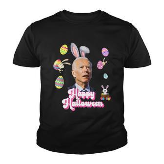 Happy Halloween Joe Biden Funny Easter Tshirt Youth T-shirt - Monsterry