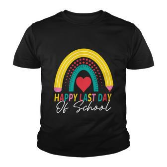 Happy Last Day Of School Rainbow Teacher Student Graduation Gift Youth T-shirt - Monsterry DE