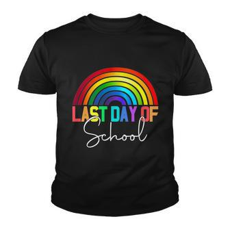 Happy Last Day Of School Teacher Student Graduation Rainbow Gift Youth T-shirt - Monsterry