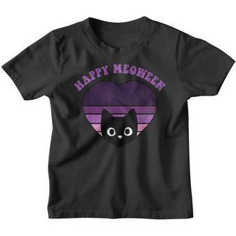 Happy Meoween Funny Cat Halloween Costumes Men Women & Kids Youth T-shirt - Thegiftio UK