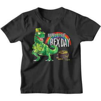 Happy St Pat Trex Day Dino St Patricks Day Toddler Boys Gif Youth T-shirt - Thegiftio UK