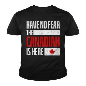Have No Fear The Canadian Is Here Funny Canada Youth T-shirt - Thegiftio UK