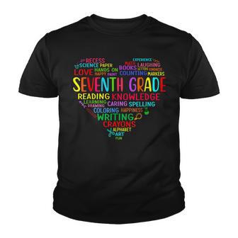 Heart 7Th Grade Team Teacher Student Back To School Youth T-shirt - Thegiftio UK