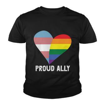 Heart Proud Ally Lgbt Gay Pride Lesbian Bisexual Ally Quote Youth T-shirt - Monsterry AU