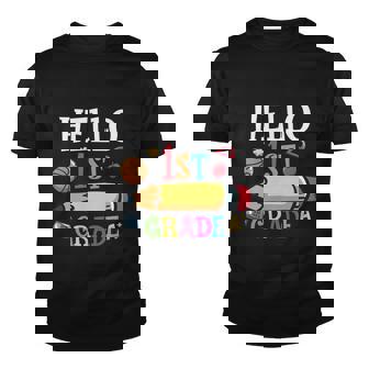 Hello 1St Grade Pencil Back To School First Day Of School Youth T-shirt - Monsterry