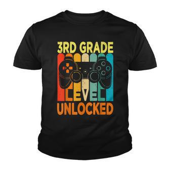 Hello 3Rd Grade Level Unlocked Video Game Back To School Boy Youth T-shirt - Thegiftio UK