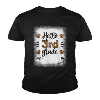 Hello 3Rd Grade Teacher First Day Of School Leopard Youth T-shirt - Thegiftio UK