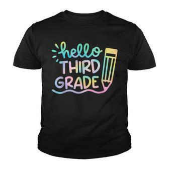 Hello 3Rd Grade Tie Dye Teachers Kids Back To School Funny Youth T-shirt - Seseable
