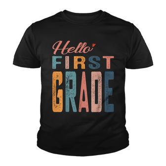 Hello First Grade First Day Of School - 1St Grade Teacher Youth T-shirt - Thegiftio UK