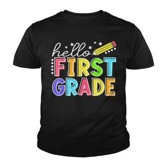 Hello First Grade Team 1St Grade Back To School Teacher Kids V2 Youth T-shirt - Seseable