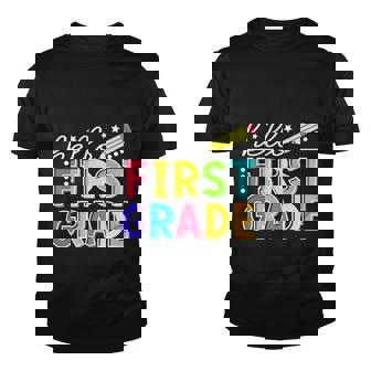 Hello First Grade Team 1St Grade Back To School Teacher Youth T-shirt - Monsterry