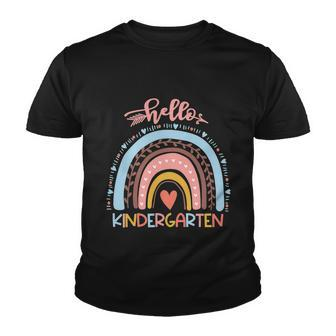 Hello Kindergarten Teacher Rainbow First Day School Youth T-shirt - Monsterry AU