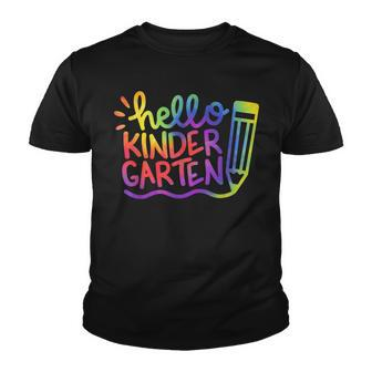 Hello Kindergarten Teacher Tie Dye Welcome Back To School Youth T-shirt - Thegiftio UK