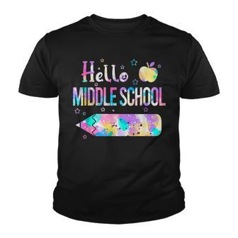 Hello Middle School Squad Back To School Tie Dye Kids Youth T-shirt - Thegiftio UK