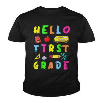 Hello Miss First Grade Back To School Teachers Kida Youth T-shirt - Seseable