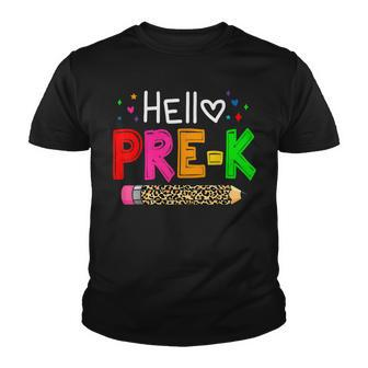 Hello Pre-K Teacher Kids Back To School Teacher Student Gift Youth T-shirt - Seseable