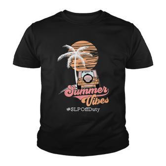 Hello Summer Vibes Slp Off Duty Vacay Beach Vacation V2 Youth T-shirt - Thegiftio UK