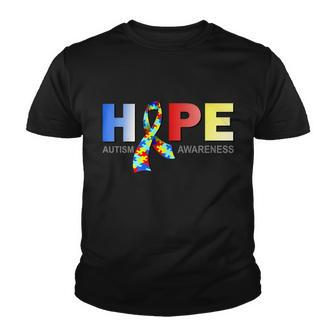 Hope For Autism Awareness Tribute Tshirt Youth T-shirt - Monsterry DE
