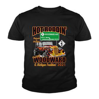 Hot Rod Woodward Ave M1 Cruise 2021 Tshirt Youth T-shirt - Monsterry