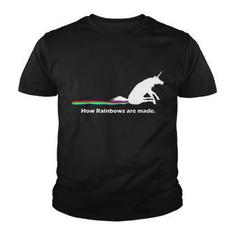 How Rainbows Are Made Unicorn Tshirt Youth T-shirt - Monsterry