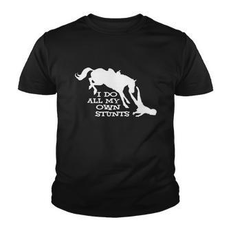 I Do All My Own Stunts Horse Tshirt Youth T-shirt - Monsterry UK