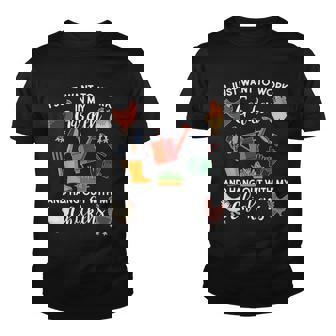I Just Want Work In My Garden And Hang Out With My Chickens V2 Youth T-shirt - Monsterry