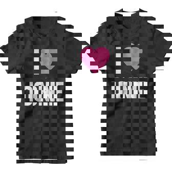 I Love Donnie Pink Heart Youth T-shirt - Thegiftio UK