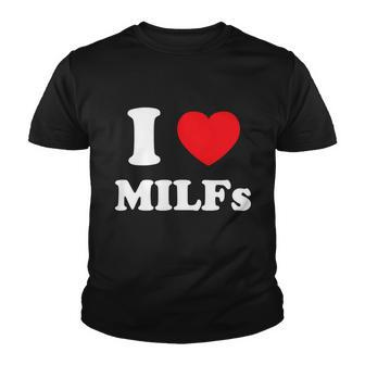 I Love Heart Milfs And Mature Sexy Women Youth T-shirt - Monsterry