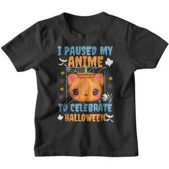 I Paused My Anime To Celebrate Halloween Japanese Anime Youth T-shirt - Thegiftio UK