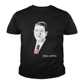 I Smell Hippies Ronald Reagan Youth T-shirt - Monsterry