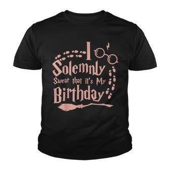 I Solemnly Swear That Its My Birthday Halloween Funny Youth T-shirt - Seseable