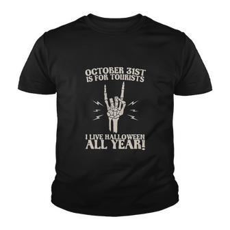 I Spend All Year Waiting For Halloween October 21St Live All Year Youth T-shirt - Seseable