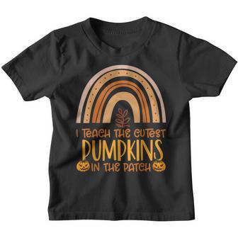 I Teach The Cutest Pumpkins In The Patch Teacher Rainbow V10 Youth T-shirt - Thegiftio UK