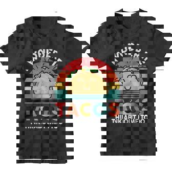 I Wonder If Tacos Think About Me Too Retro I Love Tacos Youth T-shirt - Thegiftio