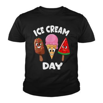Ice Cream Day Summer Party Ice Cream Maker Kids Toddler Boys Youth T-shirt - Seseable