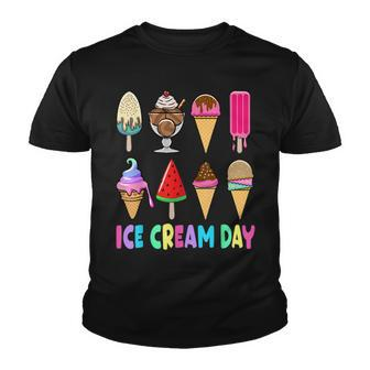 Ice Cream Day Toddler Ice Cream Party Women Men Kids Youth T-shirt - Seseable