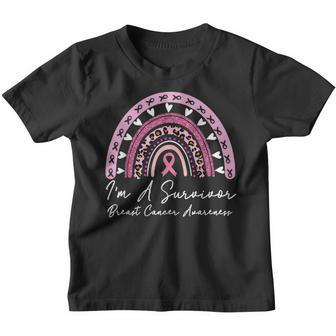 Im A Survivor Breast Cancer Warrior Cute Pink Ribbon Youth T-shirt - Thegiftio UK