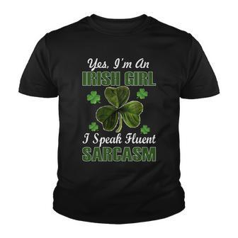 Im An Irish Girl I Speak Fluent Sarcasm Youth T-shirt - Monsterry