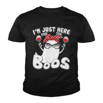 Im Just Here For The Boos Wine Lover Youth T-shirt - Monsterry CA