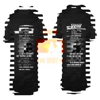 Im Not A Perfect Son But My Crazy Mom Loves Me Youth T-shirt - Monsterry