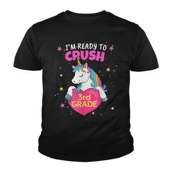 I’M Ready To Crush 3Rd Grade Unicorn And Rainbow Colors Youth T-shirt - Thegiftio UK