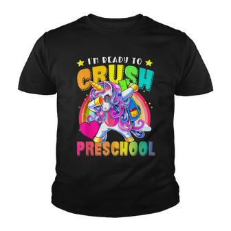 Im Ready To Crush Preschool Dabbing Unicorn Back To School Youth T-shirt - Thegiftio UK