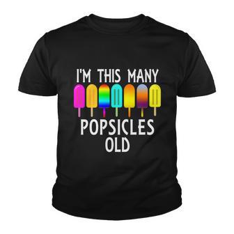 Im This Many Popsicles Old Funny 7Th Birthday Popsicle Cute Gift Youth T-shirt - Monsterry