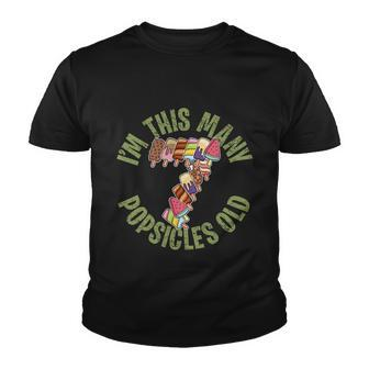 Im This Many Popsicles Old Funny Popsicle Birthday Gift Youth T-shirt - Monsterry