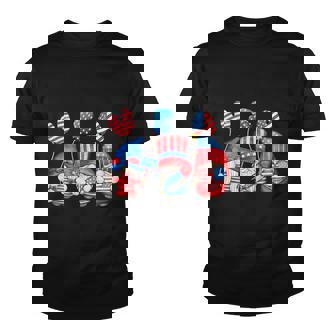 Independence Day Funny 4Th Of July Gnomes Usa Flag Youth T-shirt - Monsterry