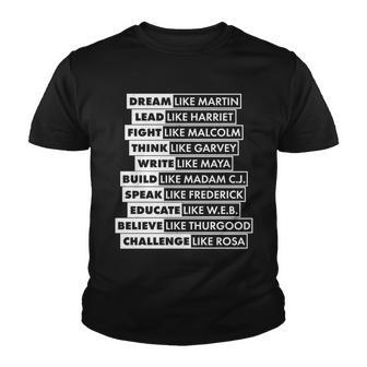 Inspirational Black History Figures Tshirt Youth T-shirt - Monsterry