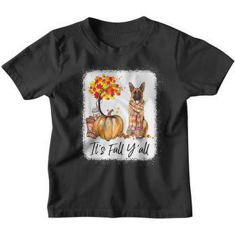 Its Fall Yall German Shepherd Dog Halloween Thanksgiving Youth T-shirt - Thegiftio UK